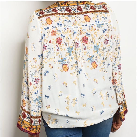 Only 1 Left 🌸1X🌸Floral Blouse New - Picture 2 of 2